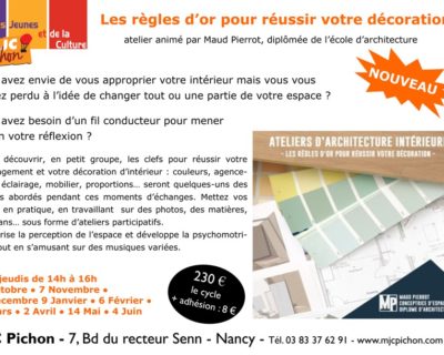 Nouveaux ateliers d’architecture intérieure