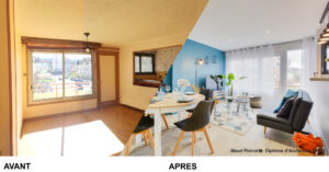 Avant apres decoration appartement meuble colocation investissement locatif