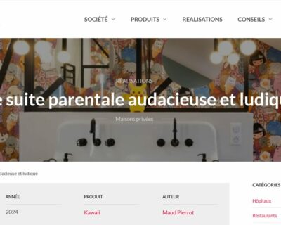 Mise en avant d’un de mes projets sur le site du fabricant NOVOCERAM