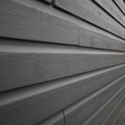 Un détail sur le bardage extérieur de l'extension