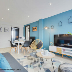 Aménagement et décoration d'un appartement pour de la colocation meublée - piece commune Aménagement et décoration d'un appartement pour de la colocation meublée - piece commune