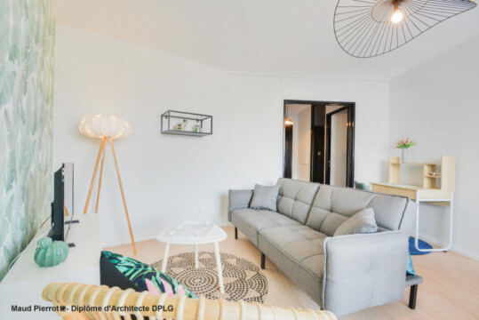 Aménagement et décoration d'un appartement pour de la location meublé longue durée salon 3 Aménagement et décoration d'un appartement pour de la location meublé longue durée salon 3