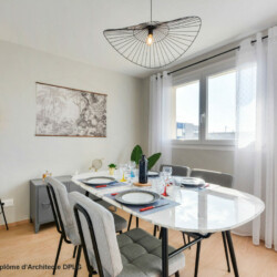 Aménagement et décoration d'un appartement pour de la colocation meublé salle à manger Aménagement et décoration d'un appartement pour de la colocation meublé salle à manger