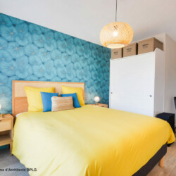 Aménagement et décoration d'un appartement chambre bleu et jaune 1 Aménagement et décoration d'un appartement chambre bleu et jaune 1