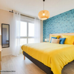 Aménagement et décoration d'un appartement chambre bleu et jaune Aménagement et décoration d'un appartement chambre bleu et jaune